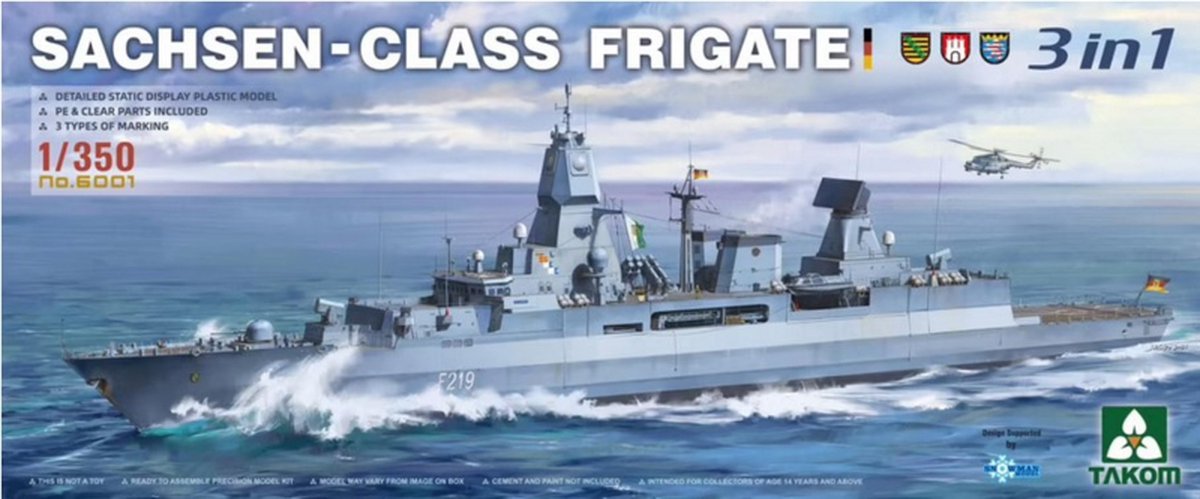 Takom | 6001 | Sachsen-Class Frigate | 1:350